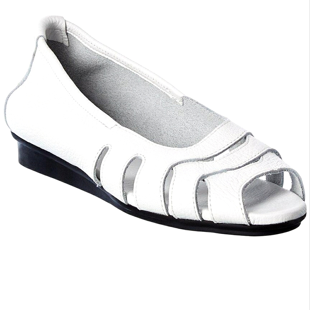 Arche Ninova Leather Flats Ballerina White - Picture 1 of 12